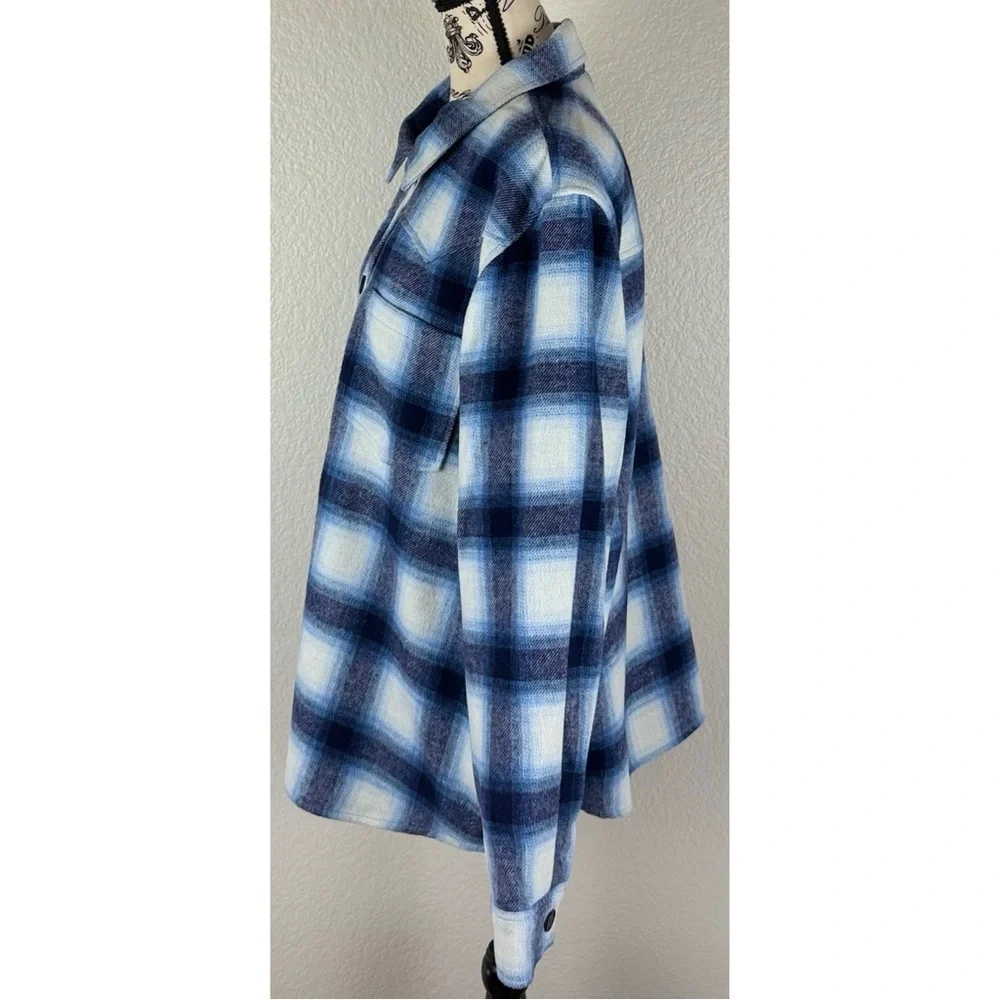 Rails Tripp Plaid Flannel Shirt Jacket Azure Shaphire Blue, size XXL - Picture 4 of 14